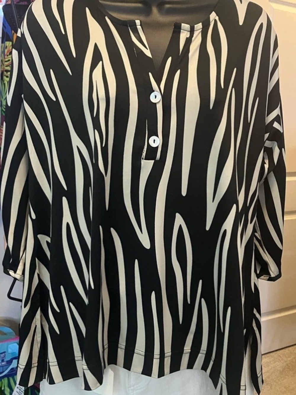 La mer Women’s Printed Tunic Top - Brand:size size oversized small nwt